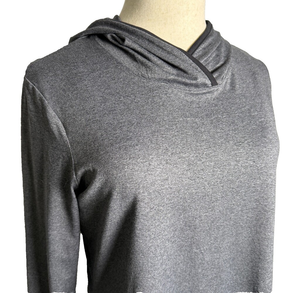 BCG Tru-Wick Women's Hooded Performance Shirt XL Long Sleeves Thumb Holes Gray